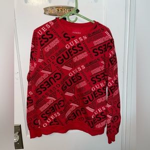 Guess Red Crewneck Pullover